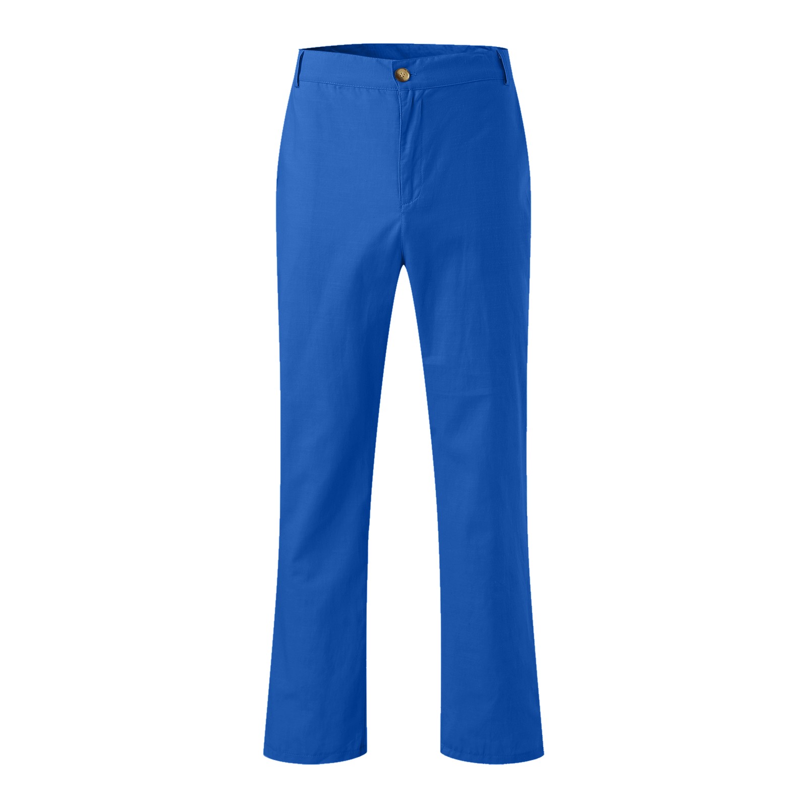 thumbnail image 4 of Pantalones de playa holgados de talla grande para hombre, de color liso, para todas las estaciones: pantalones casuales de lino con bolsillos, 4 of 6